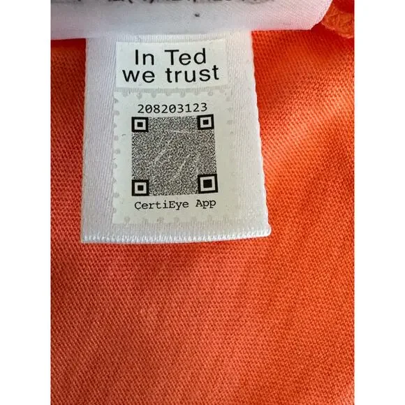 NWT Mens Ted Baker Tortila Polo Shirt with Birdseye Stripe Orange Sz 6 XXL US - Picture 11 of 12